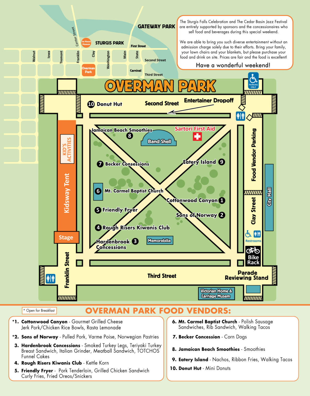 Maps Sturgis Falls Celebration in Cedar Falls Iowa